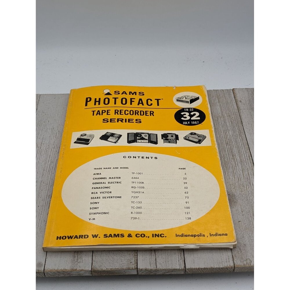 Original Sams Photofact Tape Recorder Service Repair Manual Book TR-32